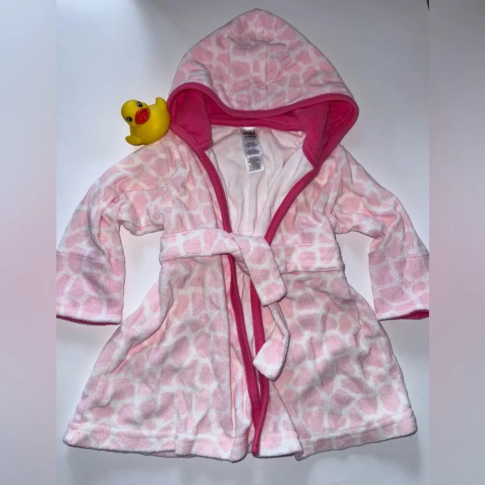 Child of mine Carter’s Pink Hooded Giraffe Print baby girls one size